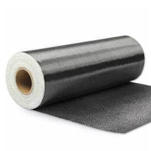 Polímero reforzado de fibra de carbono Ud unidireccional de fibra de carbono ZAME 12k, tela de fibra de carbono unidireccional de hormigón