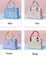 Sac isotherme portable double couche imperméable grande capacité, style macaron, tendance, frais, simple, épaissi et écologique