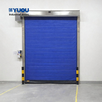 Porte rapide automatique isolée YUOU pour chambre froide, certifiée CE, enroulable intérieure