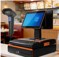 15.6+11.6-inch Dual Screen Full Set Cash Register POS System Intel 4GB RAM Dual Resolution NFC Technology Windows