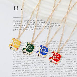 QH vente en gros bijoux fins <span class=keywords><strong>Potter</strong></span> livre magique collier plaqué or lien chaîne pendentif romans connexes conception accessoires de film chaud - Product Image 3