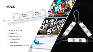 Lumière de module LED AC110V IP68 1W SMD 2835 à haute efficacité avec 3 LED 7000K Dimmable pour les lettres de canal de publicité extérieure - Product Image 5