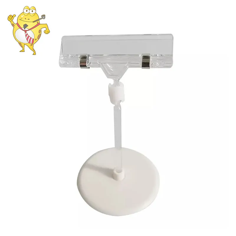 LAOHAMA Supermarket Plastic Small Pop Double Sided Price Tag Label Sign Holder Display Clips