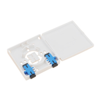 Prix de gros FTTX Boîtier de terminaison de fibre optique de bureau 86mm, Plaque de façade pour fibre optique, Panneau de prise de fibre 2 fibres avec adaptateur SC/APC SC/UPC