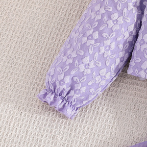 ชุดลำลองสองชิ้นสำหรับเด็กผู้หญิง ดีไซน์สวยหรู พร้อมโบว์น่ารัก เสื้อแขนยาว ผ้าขนสัตว์เนื้อนุ่ม ระบายอากาศได้ดี มีหลายสีให้เลือก - Product Image 4