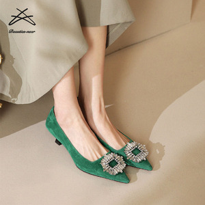 New Spring Autumn Female <strong>Low</strong> <strong>Heels</strong> Women Business Official Shallow Slip on <strong>Stilettos</strong> Outside Office Ladies Dress Pumps Shoes - Product Image 5