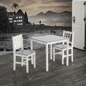 Juego de Mesa de Comedor de Madera Maciza Moderna para Exteriores, Diseño Simple, Muebles de Jardín para Patio, Juego de Mesa y Sillas de Madera - Product Image 2