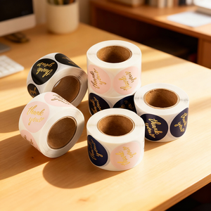 Không thấm nước 1.5 inch Vòng dính nến cảnh báo dán nhãn an toàn cho sáp đậu nành Hàng Mã lọ và container - Product Image 3