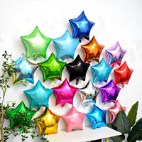 Ballon Étoile Brillant de 18 Pouces en Aluminium, Couleur Unie, pour Décoration de Fête d'Anniversaire, Vente en Gros