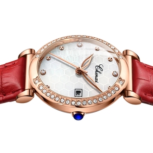CHENXI <span class=keywords><strong>313</strong></span> montre à quartz élégante avec logo personnalisé pour femme ensemble de montres décontractées ultra minces étanches avec bracelet en cuir - Product Image 4