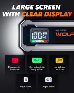 WOLFBOX 3000A เครื่องช่วยสตาร์ทรถยนต์แบบพกพา 12V สำหรับรถยนต์และรถบรรทุก พร้อมไฟ LED ชาร์จเร็ว 60W (อะแดปเตอร์ไม่รวมอยู่ในชุด) ความจุ 16000mAh - Product Image 6