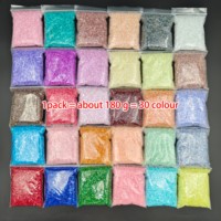 Ensemble de paillettes pour ongles en verre brisé, 30 couleurs, 30 sachets de 5g chacun, pour la manucure DIY et les loisirs créatifs scintillants pour les fêtes