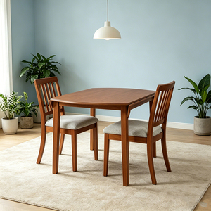 Set da Pranzo Moderno a 3 Pezzi <span class=keywords><strong>con</strong></span> <span class=keywords><strong>Tavolo</strong></span> Rotondo Salvaspazio in Legno e 2 <span class=keywords><strong>Sedie</strong></span> <span class=keywords><strong>per</strong></span> <span class=keywords><strong>Cucina</strong></span> - Product Image 6