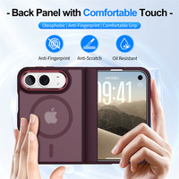 Nouvelle coque de téléphone magnétique rigide antichoc pliable semi-transparente avec logo personnalisé et protection de charnière pour iPhone 18 Duo (2026)