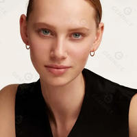 Gemnel Hot Aale Boucles d'oreilles en plaqué or 14K avec zircon cubique blanc pour femmes