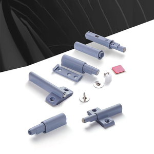 Dispositif de poussée de porte de placard à ressort magnétique auto-rétractable, à bouton-poussoir, sans poignée, encastré et dissimulé - Product Image 1