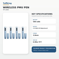 Puntero Láser Profesional de Acero Inoxidable con Pantalla Digital TFT, 1600mAh, Recargable por USB C, Precisión de 3.5mm, Inalámbrico y Permanente