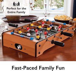 Mesa de fútbol de Interior de MDF marrón clásico de <span class=keywords><strong>20</strong></span> pulgadas, entretenimiento divertido para niños y jugadores de piscina para jugadores de futbolín - Product Image 3