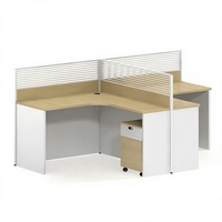 Bureau d'ordinateur ergonomique pour poste de travail, mobilier commercial, panneau de bureau en bois, personnalisation de la base, fournisseur en gros