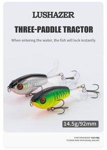 Esca galleggiante 90 mm14.5g esca da pesca per spigola rotante a doppia elica esca artificiale - Product Image 6