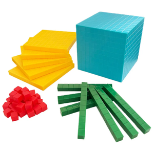 Outils d'école <span class=keywords><strong>mathématique</strong></span> <span class=keywords><strong>Base</strong></span> en plastique lisse non toxique Dix blocs - Product Image 1