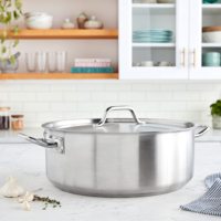 Casserole en acier inoxydable tendance populaire avec double poignée, marmite de haute qualité, ustensiles de cuisine pour la cuisson