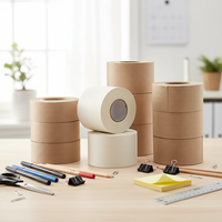 Ruban adhésif kraft double face thermofusible, imperméable, inscriptible et déchirable à la main, qualité ingénieur, pour scellage de cartons