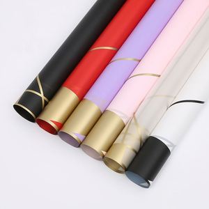2023 New Korean Style Waterproof Plastic Flower Wrapping <b>Paper</b> Geometry Line <b>Pattern</b> Printed Floral Wrap <b>Paper</b> - Product Image 4