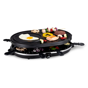 Grill de table électrique sans fumée pour l'intérieur avec poêles et spatules, plaque de cuisson antiadhésive pour jusqu'à <span class=keywords><strong>8</strong></span> <span class=keywords><strong>personnes</strong></span>, idéal pour les fêtes et les moments en famille - Product Image 1