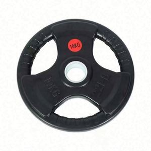 Durable Commercial Barbell <b>Weight</b> Plate <b>Set</b> Men's Gym <b>Lifting</b> Black Rubber Steel Material Delicate Surface Customized Logo - Product Image 2