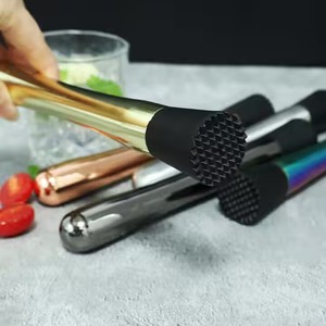 Cocktail Muddler Acier Inoxydable Argent Or Noir Bar Muddler 25cm Métal Boisson Muddler pour France Malt Pelle Mash <span class=keywords><strong>Fettercairn</strong></span> - Product Image 2