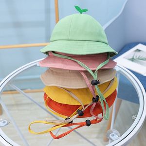 <span class=keywords><strong>Verano</strong></span> bebé sombrero niños Panamá gorra niños playa sombrero bebé niña suave algodón hierba pescador gorra - Product Image 5