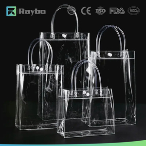 Bolsas de PVC Personalizadas RAYBO, Bolsas Transparentes para Cosméticos, Bolsas de Regalo para Supermercado, Bolsas de Compras, Bolsas de PVC Transparentes - Product Image 1