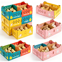Boîtes en carton ondulé vierges avec trous d'aération, boîte d'emballage pour animaux de ferme, pour poulets, lapins, petits animaux, expédition en gros