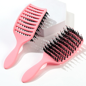 Biểu Tượng Tùy Chỉnh Ướt Và Khô Cong Vent Massage Vuông Mái Chèo Detangle Bàn Chải Tóc Cho Tóc Xoăn Bàn Chải Detangling Bàn Chải - Product Image 2