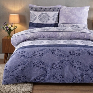 Ensemble de housse de couette Buymax 3 pièces <span class=keywords><strong>200x200</strong></span> cm 100% coton renforcé Motif floral Certifié Oeko-TEX Fermeture à glissière Taies d'oreiller - Product Image 6