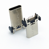 Connecteur USB 3.1 Type-C femelle à montage droit, 16 contacts, 5A, en cuivre non blindé, sur bande et bobine