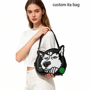 Sac Ita Husky Original pour Amateurs d'Animaux – Sac Bandoulière Amusant avec Visage de Husky et Fenêtre Transparente - Product Image 2