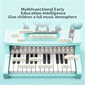 Wholesale Children <b>Electronic</b> Mini Piano With Karaoke Microphone Multi Sound Modes Baby Music Enlightenment <b>Keyboard</b> Toy - Product Image 5