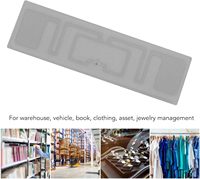 Autocollant RFID UHF pré-imprimé code à barres double technologie de numérisation pour la gestion des stocks d'hôtels stockage de données étanche de 10 ans