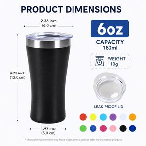 Custom 6oz 180ml Tequilero Cup Double Wall Metal <b>Stainless</b> Steel Shot <b>Glasses</b> Mini Cocktail Tequila Whiskeys Shot <b>Glass</b> Tumbler - Product Image 3