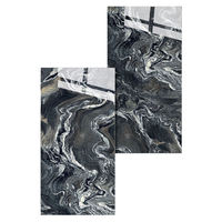Carrelage de sol en porcelaine pleine masse aspect marbre gris foncé italien 60*120, carrelage moderne en marbre chinois pour salle de bain, utilisation en villa