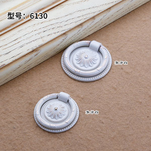 Lcedis Round Drawer Handles Zinc Alloy European Style Antique Bronze White Furniture Hardware Easy Installation <b>Cabinet</b> Pulls - Product Image 2
