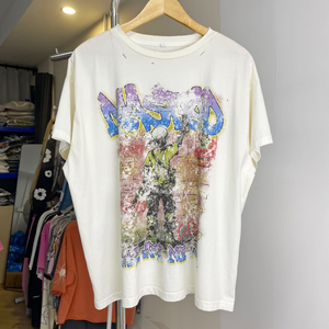 Cotton Printing Oversized Blank <strong>Plain</strong> Vintage Graphic <strong>Tshirt</strong> Streetwear Loose Distressed <strong>Tshirts</strong> for Men Clothing Manufacturers - Product Image 2