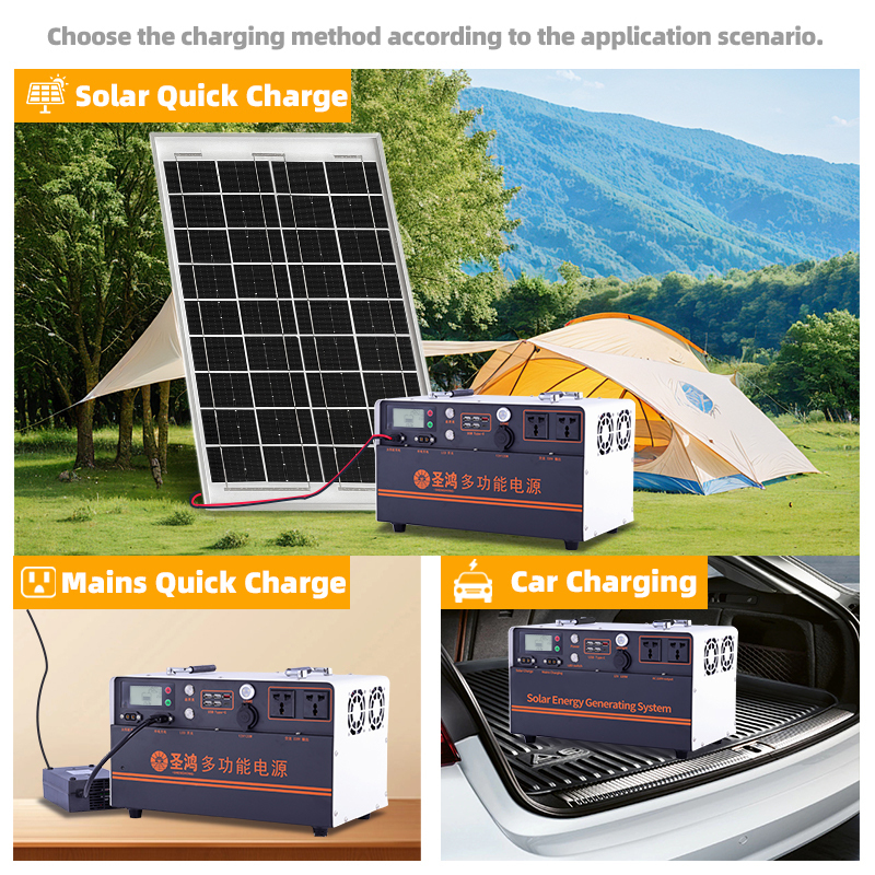 aiya2000 watt 3000WH solar energy storage system power outage emergency equipment MPPT controller portable power supply · image 3