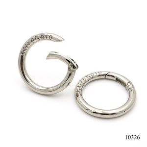 Premier Design Nickel <span class=keywords><strong>Texte</strong></span> Gravé Fil Rond Ressort Porte Anneau Rond Mousqueton Clip Ressort Anneau Accessoires pour <span class=keywords><strong>D</strong></span>écoration - Product Image 1