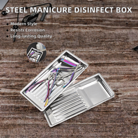 Plateau de désinfection professionnel Yoya en acier inoxydable, nouveau design, pour outils de manucure, avec fonction de trempage à l'alcool et résistance à la corrosion