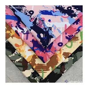 T400 broken card camouflage digital printed fabric children's trench coat pie overcome down jacket cotton-padded fabric