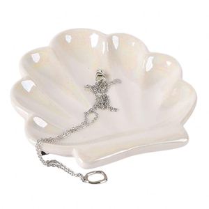 Bandeja de Joyería Blanca Perla con Logotipo Personalizado, Porta Anillos, Plato Decorativo Pequeño para Anillos, Aretes y Collares - Product Image 1
