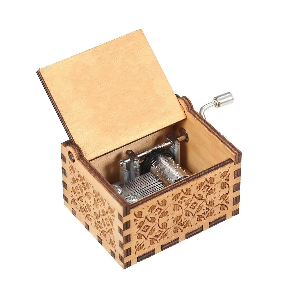 Wholesale Unique Antique Christmas Hand Crank Music Box for Wedding Gift